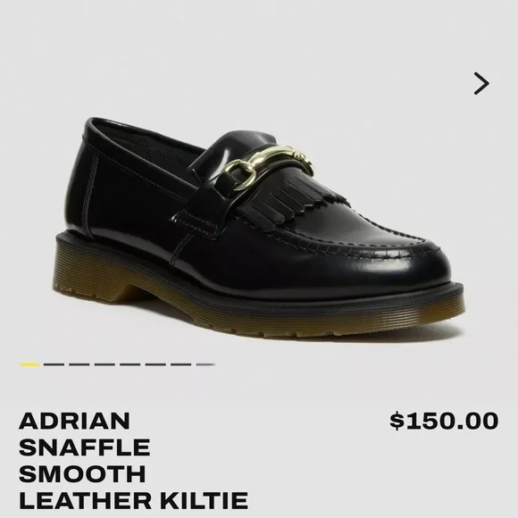 Dr. Martens Adrian Black Leather with gold bridle detail. Men’s size 11 - Picture 5 of 5